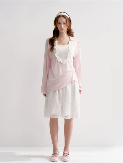 Ruffle Cloud Tee Set