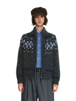 Vintage Fair Isle Zip Cardigan
