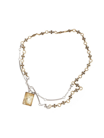 Gold Cross Pendant Necklace