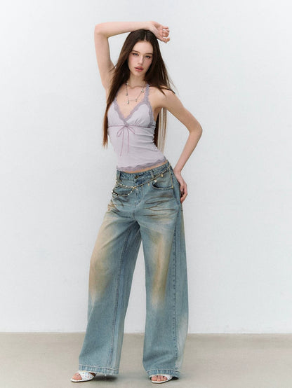 Lace Bow Halter Top