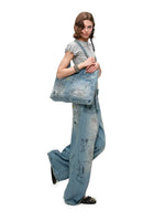 Graffiti Rhinestone Denim Pants