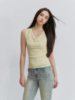 Draped Knit Tank Top