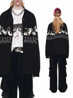Fair Isle Cat Jacquard Cardigan
