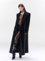 Hokkaido Wool-Blend Belted Lapel Long Coat