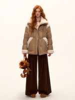 Pleated Tie Wide-Leg Pants