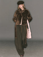 Stand Collar Cropped Fur Jacket