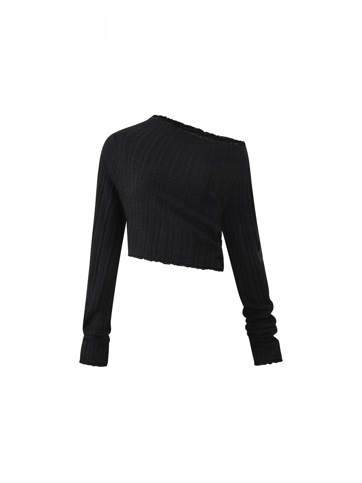 Reversible Cable Knit Embroidered Top