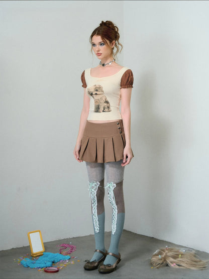 Square Neck Puppy T-shirt