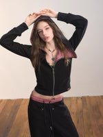 Black Short Asymmetric Hoodie