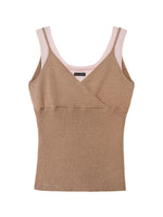 Contrast Wool Blend Three-Piece Set