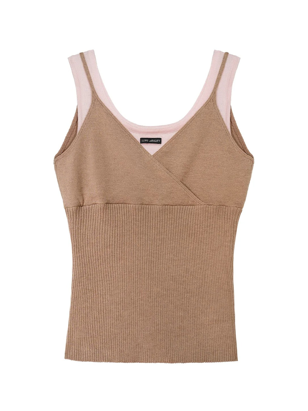 Contrast Wool Blend Three-Piece Set