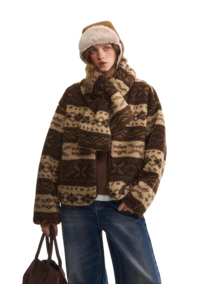 Reversible Fair Isle Fleece Jacket