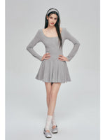 Square Neck A-Line Dress