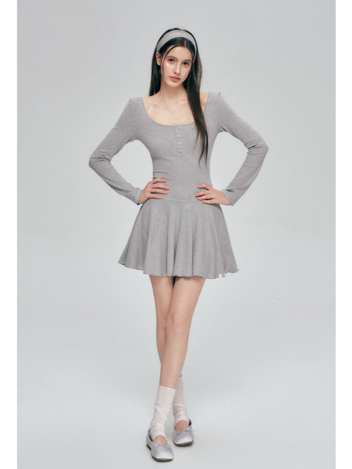 Square Neck A-Line Dress