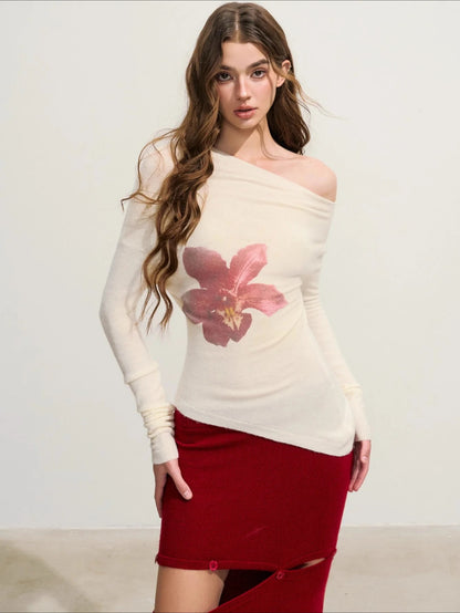 Asymmetrical Knit Top &amp; Mermaid Skirt Set