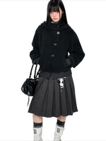 Hooded Wool Blend Jacket