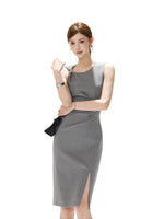 Ruched Midi Tank Dress