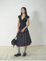 Bow - Accentuated Waist - Slimming Shirt Top