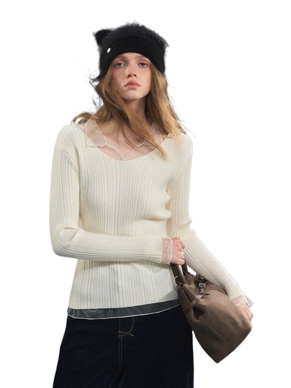 Mesh Spliced High-Stretch Base Layer