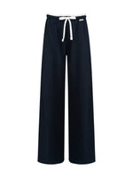 Ruffle Waist Straight Leg Sweatpants
