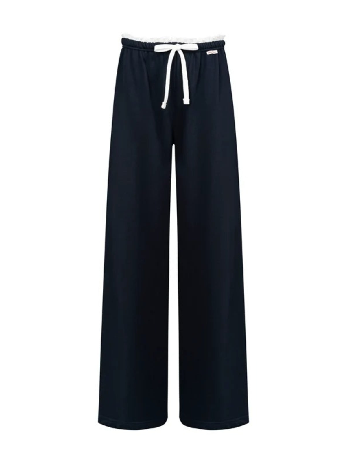 Ruffle Waist Straight Leg Sweatpants