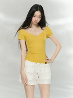 Back Tie Knit Top