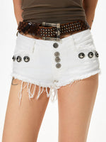 Low Rise Denim Shorts