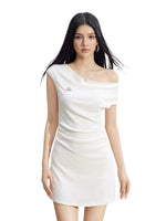Lace Draped Waist Dress