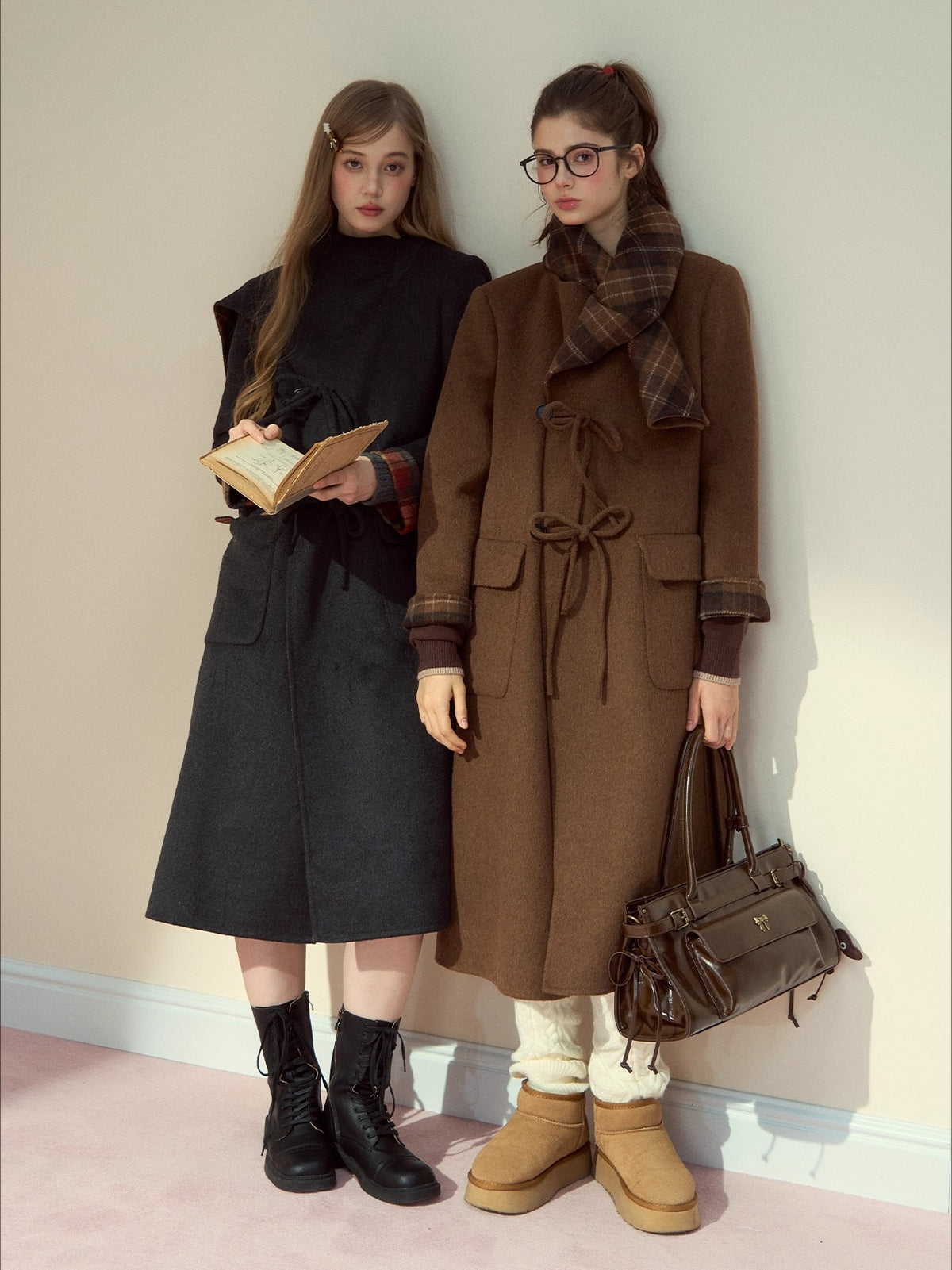 Wool Double-Faced Shawl Coat