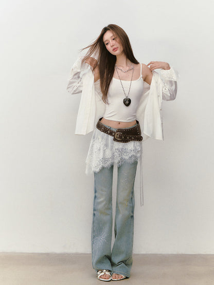 Heavy-Duty Rivet Wide Waist Belt