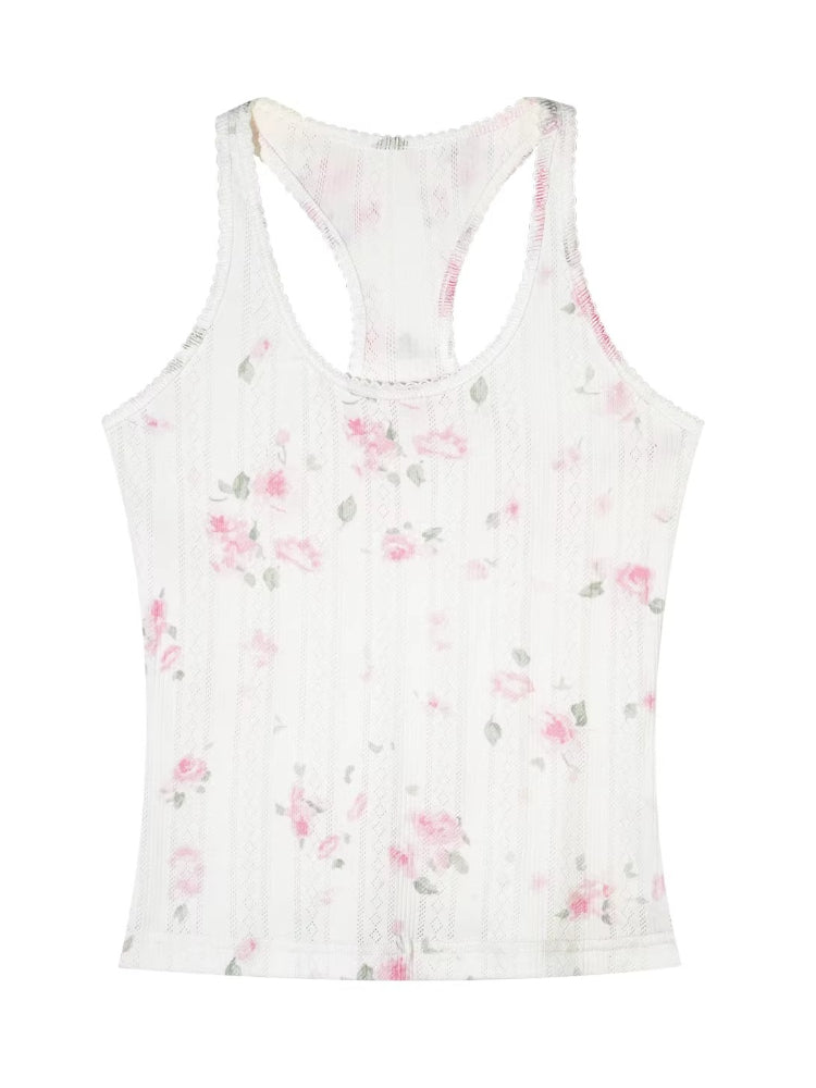 Floral Texture Stretch Tank