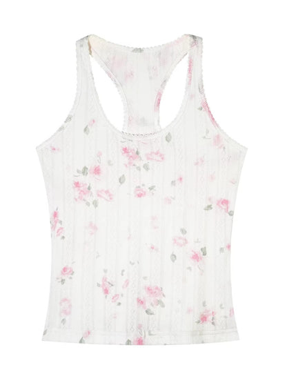 Floral Texture Stretch Tank