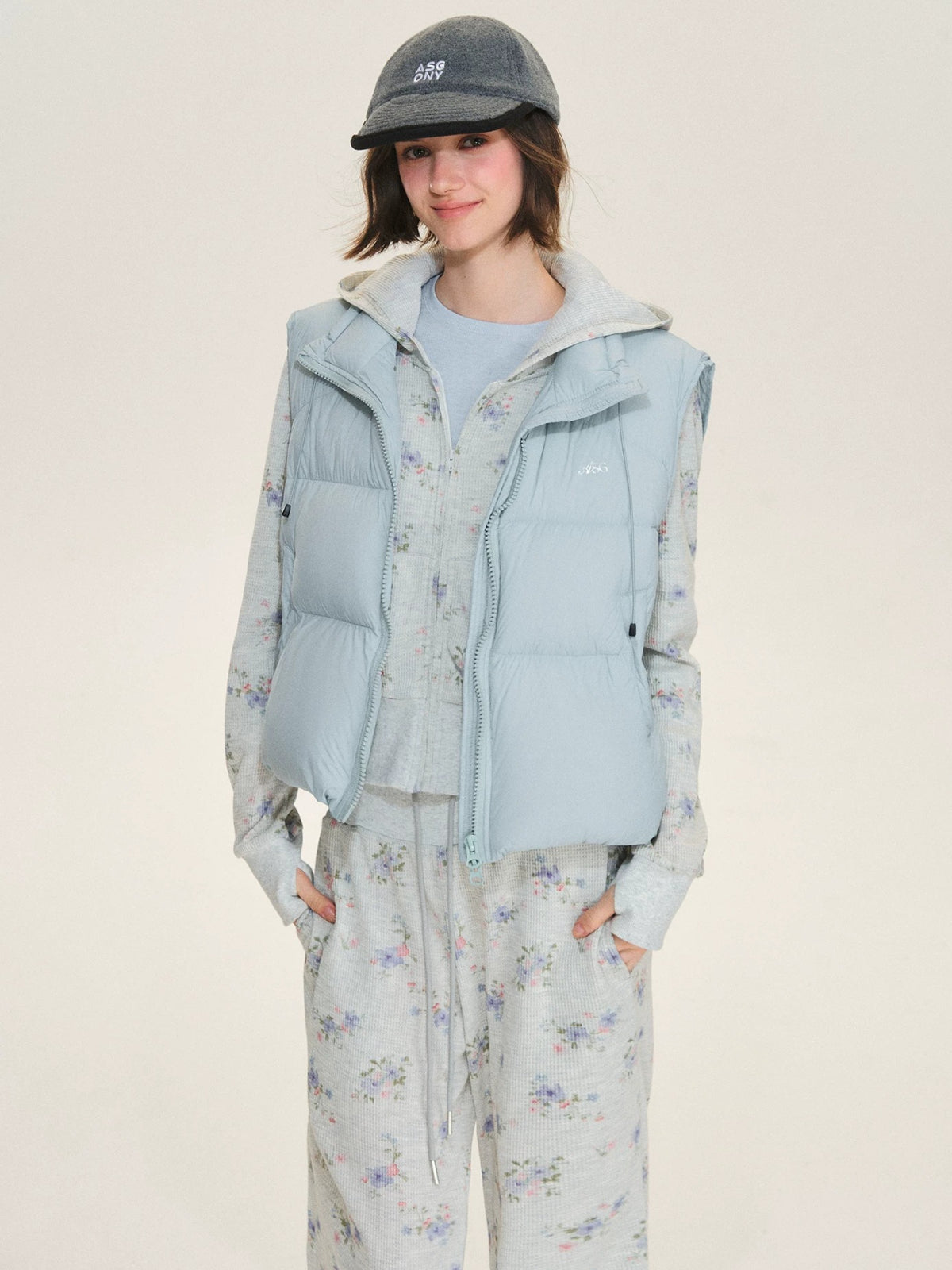 Floral Waffle Hoodie &amp; Pants Set