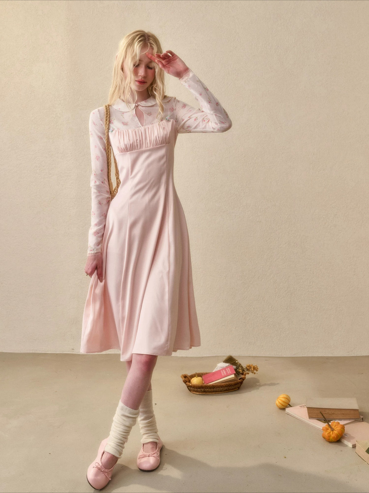 Floral Tencel Dress Set