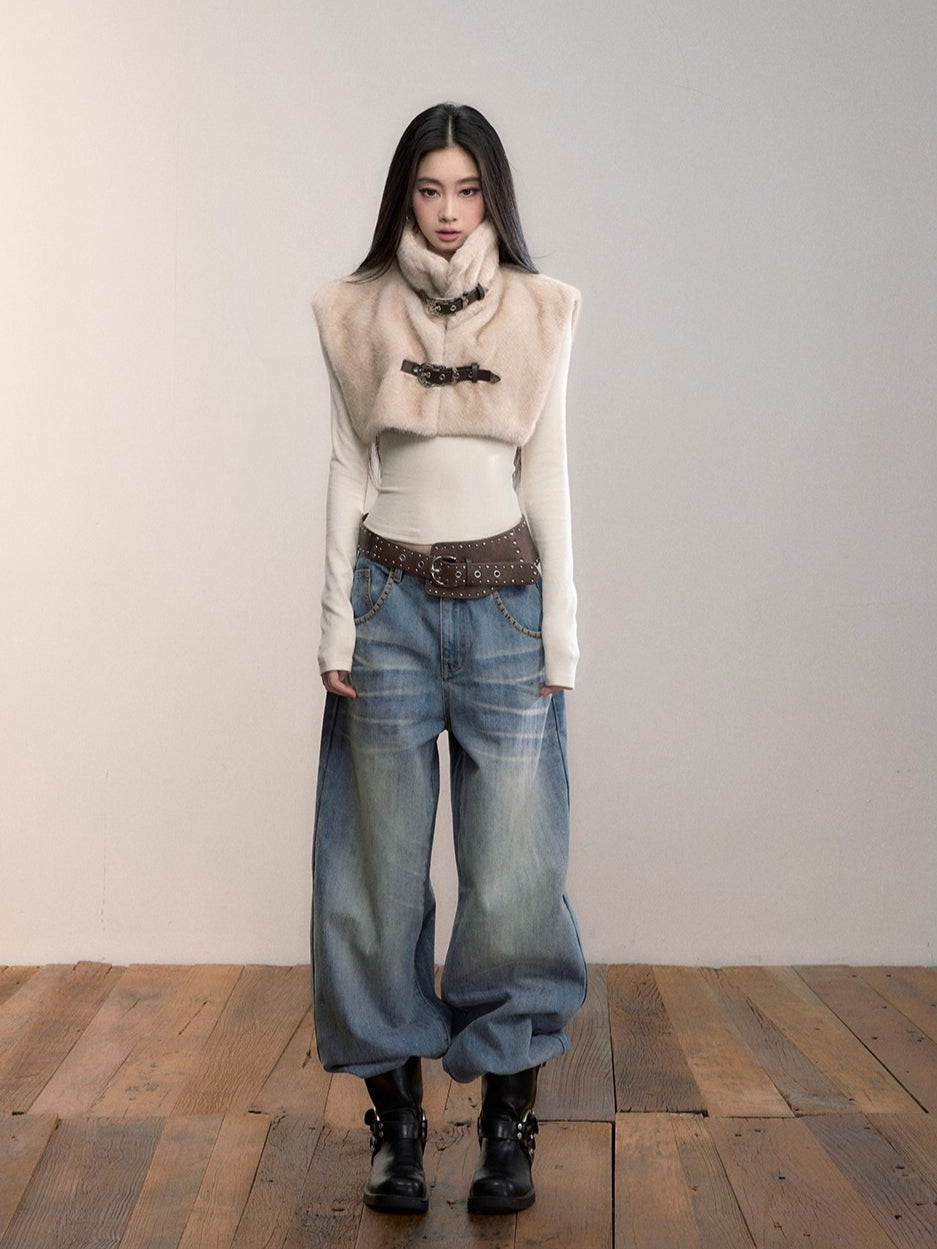 Faux Fur Cape Vest