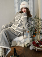 Galaxy Embroidered Wool Tweed Coat & Skirt Set