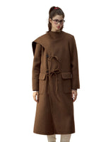 Wool Double-Faced Shawl Coat