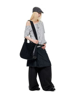 Off Shoulder Drawstring Loose T-Shirt