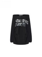 Punk Graffiti Off-Shoulder Tee