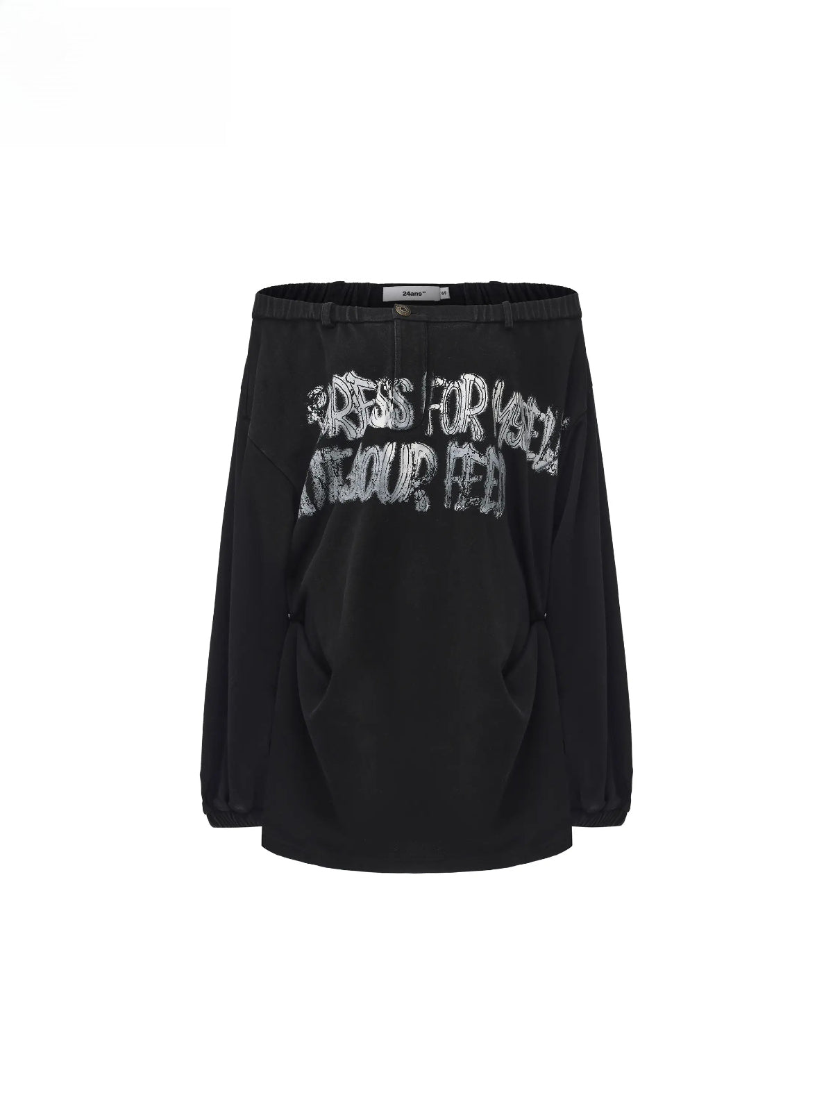 Punk Graffiti Off-Shoulder Tee