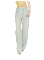 Washed Gray Straight Jeans
