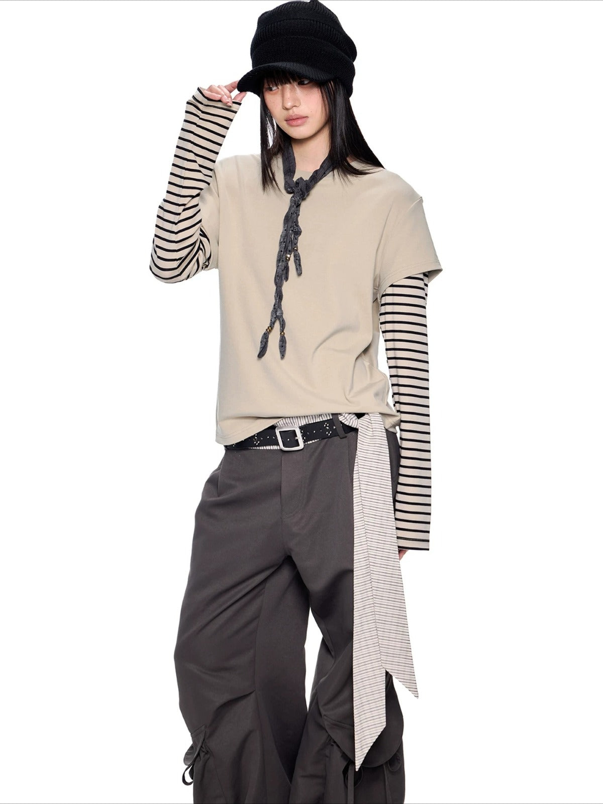 Faux Layered Stripe Tee