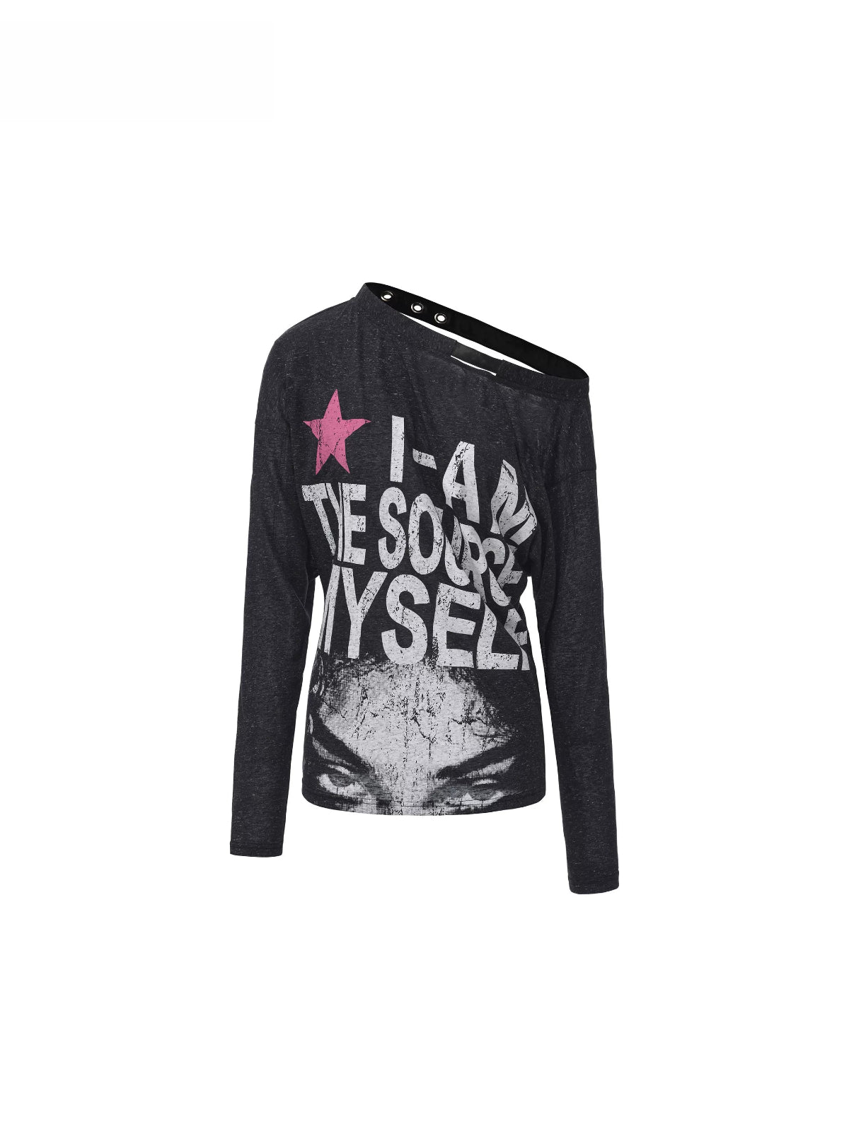 Punk Buckle Asymmetric Tee