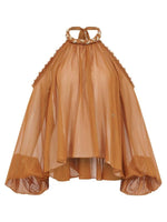 Puff Sleeve Chiffon Blouse