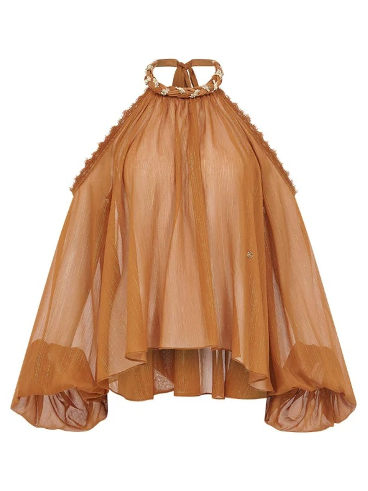 Puff Sleeve Chiffon Blouse