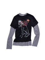 Dog Print Patchwork Top