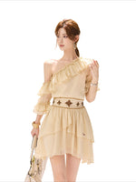 One-Shoulder Ruffle Dress