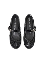 Fishing Net Woven Flat Mary Jane Shoes