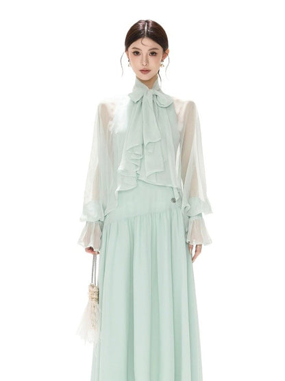 Sky Blue Bow Dress