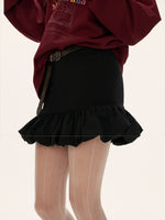 Ruched Tulip Bodycon Mini Skirt
